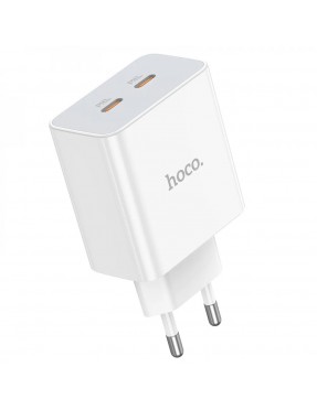 Încărcător Hoco C108A Leader PD35W încărcător dublu port (2USB-C) Alb