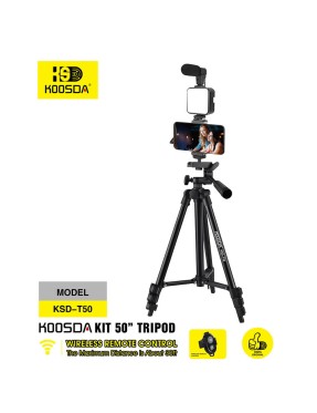 KOOSDA KSD_t50 – Trepied Stabil Profesional pentru Telefon și Cameră