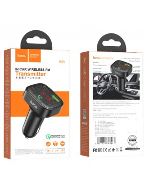 Car charger “E59 Promise” QC3.0 BT FM transmitter