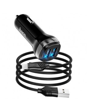 Încărcător pentru automobil Hoco Z40, (2xUSB cu cablu Micro-USB)